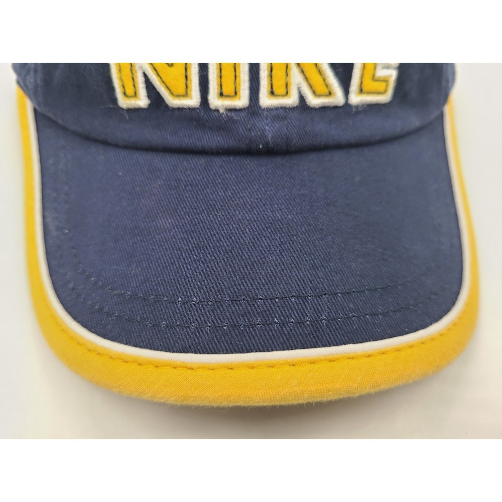 Child Nike Spellout Adjustable Hat Cap Baseball Golf Kid Boy Girl Blue Yellow - Picture 3 of 12